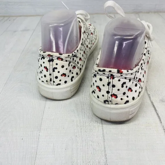 Disney Womens MINNIE MICKEY EARS Polka White Canvas Lace Up Tennis Shoes Size 7 - Picture 6 of 12